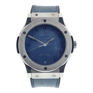 Hublot Classic Fusion Titanium Blue Dial 45mm Men's Watch 511.NX.050B.VR.BER16
